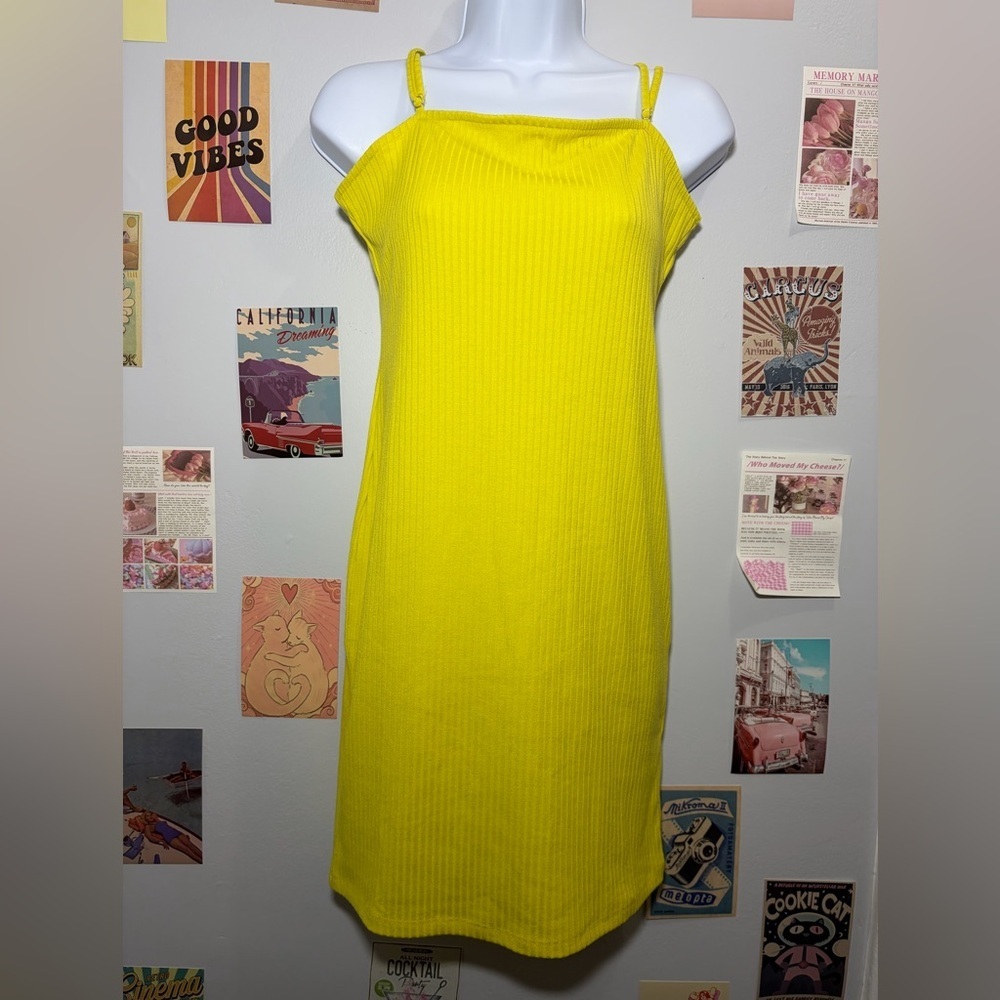 Forever 21 Bright Yellow Midi Dress